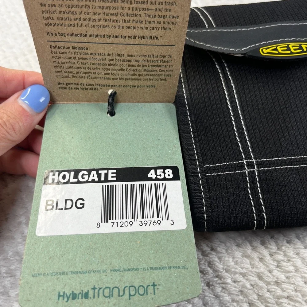 Keen Hybrid Transport Neck Wallet Black Canvas Travel Pouch ID Holder NWT